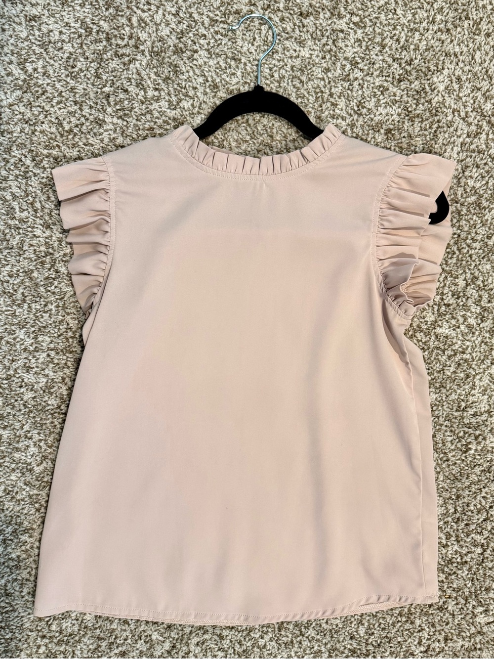 SHEIN Blush Ruffle Sleeve Sleeveless Camisole